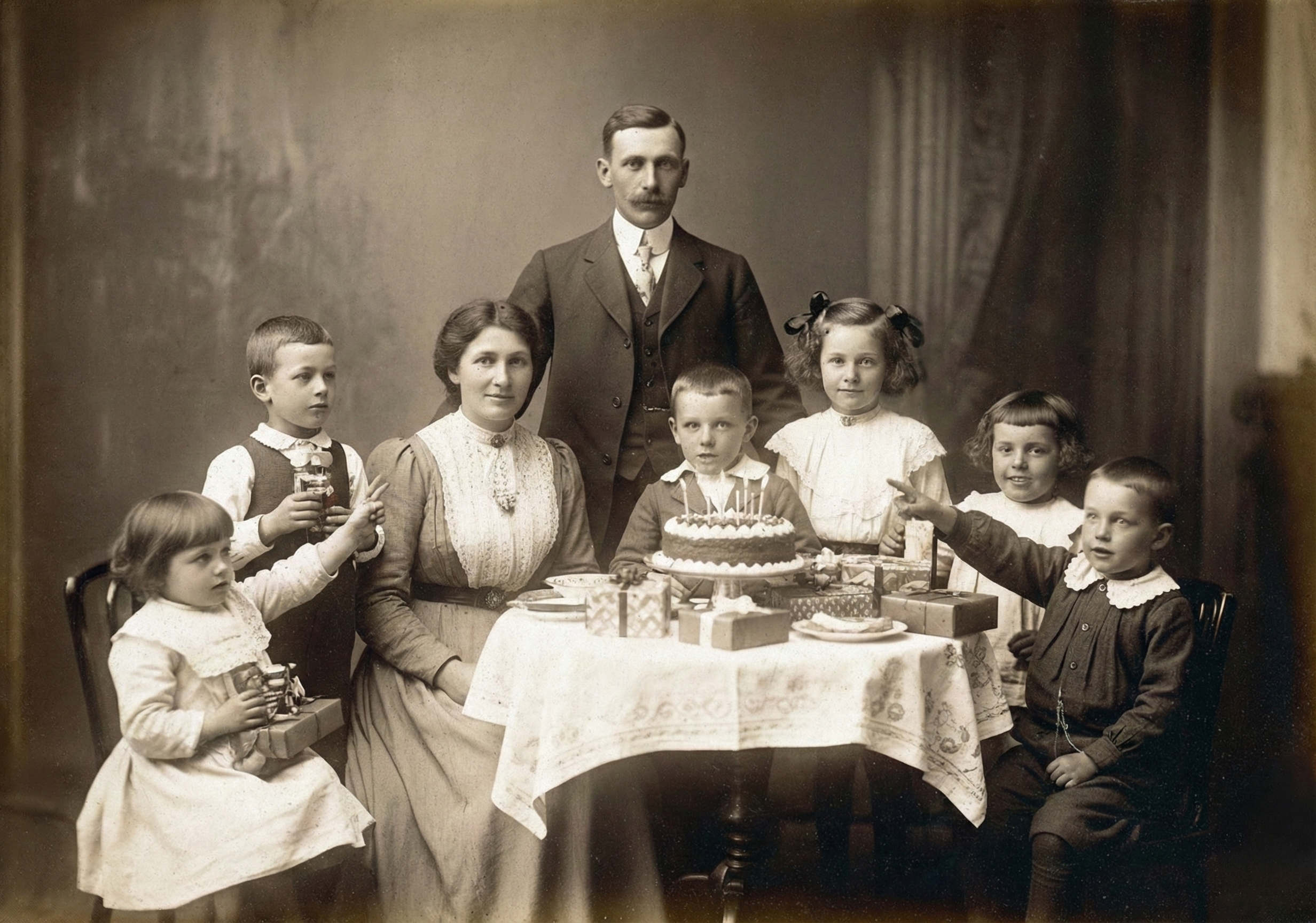 Repaired family photo